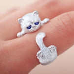 Anello per Gattino Regolabile in Argento Sterling 925 - Emma e Gemma