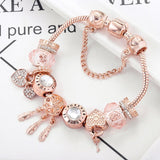 Bracciale Dreamcatcher Rosa con Charms Inclusi in Argento Sterling - Emma e Gemma