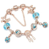 Bracciale in Argento Rosa e Zirconie Blu - Emma e Gemma