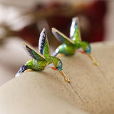 Orecchini Unici Creativi a Forma di Colibrì - Emma e Gemma