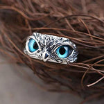 Anello Regolabile Gufo di Buona Fortuna in Argento e Opale, immagine 2 - Emma e Gemma