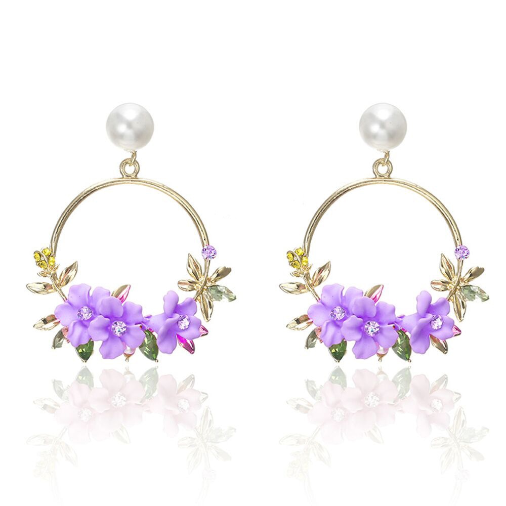 Orecchini in Oro con Fiori e Perle - Emma e Gemma