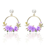 Orecchini in Oro con Fiori e Perle - Emma e Gemma