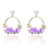Orecchini in Oro con Fiori e Perle - Emma e Gemma