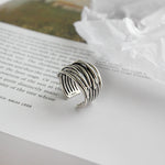Anello a strati regolabile in argento sterling 925, immagine 5 - Emma e Gemma