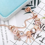 Bracciale Dreamcatcher Rosa con Charms Inclusi in Argento Sterling, immagine 2 - Emma e Gemma