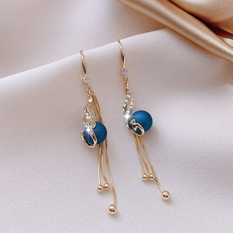 Orecchini Festivi con Perle Blu - Emma e Gemma