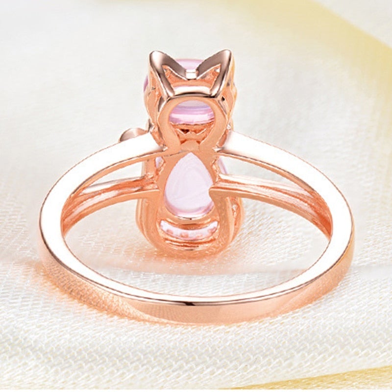 Anello per Gatti in Oro Rosa, immagine 5 - Emma e Gemma