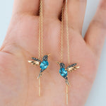 Orecchini in Smalto e Zirconia a forma di Colibrì, immagine 5 - Emma e Gemma