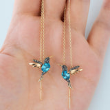 Orecchini in Smalto e Zirconia a forma di Colibrì, immagine 5 - Emma e Gemma