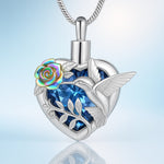 Collana Urna a Cuore Colibrì - Emma e Gemma