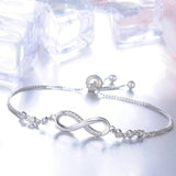 Bracciale Infinito Regolabile in Argento, immagine 2 - Emma e Gemma