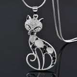 Collana Gatti d'Amore in Argento Sterling e Zirconia Incastonata - Emma e Gemma