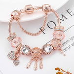 Bracciale Dreamcatcher Rosa con Charms Inclusi in Argento Sterling, immagine 4 - Emma e Gemma