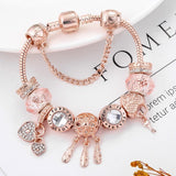 Bracciale Dreamcatcher Rosa con Charms Inclusi in Argento Sterling, immagine 4 - Emma e Gemma