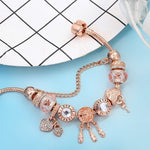 Bracciale Dreamcatcher Rosa con Charms Inclusi in Argento Sterling, immagine 3 - Emma e Gemma
