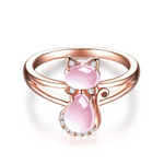 Anello per Gatti in Oro Rosa, immagine 2 - Emma e Gemma