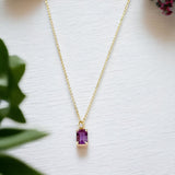 Collana Baguette in Ametista Violetta - Emma e Gemma