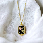Collana con Rosa Appassita Rossina - Emma e Gemma