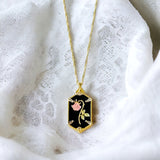 Collana con Rosa Appassita Rossina - Emma e Gemma