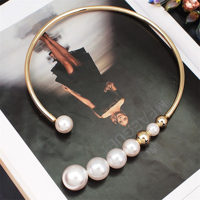Collana di Perle Grandi in Oro e Argento - Emma e Gemma