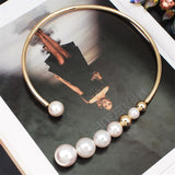 Collana di Perle Grandi in Oro e Argento - Emma e Gemma