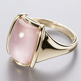 Anello Vintage Quadrato Rosa Oro - Emma e Gemma