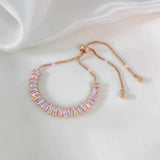 Bracciale in Zirconia Cubica Regolabile in Oro - Emma e Gemma