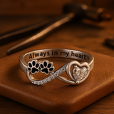 Anello in Zirconia con Design a Cuore e Infinito - Emma e Gemma