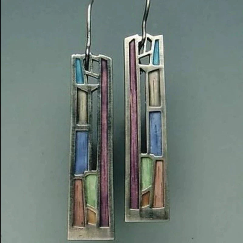 Orecchini Vintage Colorati in Argento - Emma e Gemma