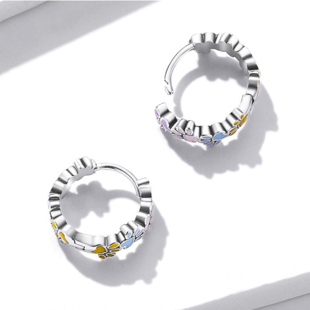 Orecchini Zampe Colorate in Argento Sterling, immagine 4 - Emma e Gemma