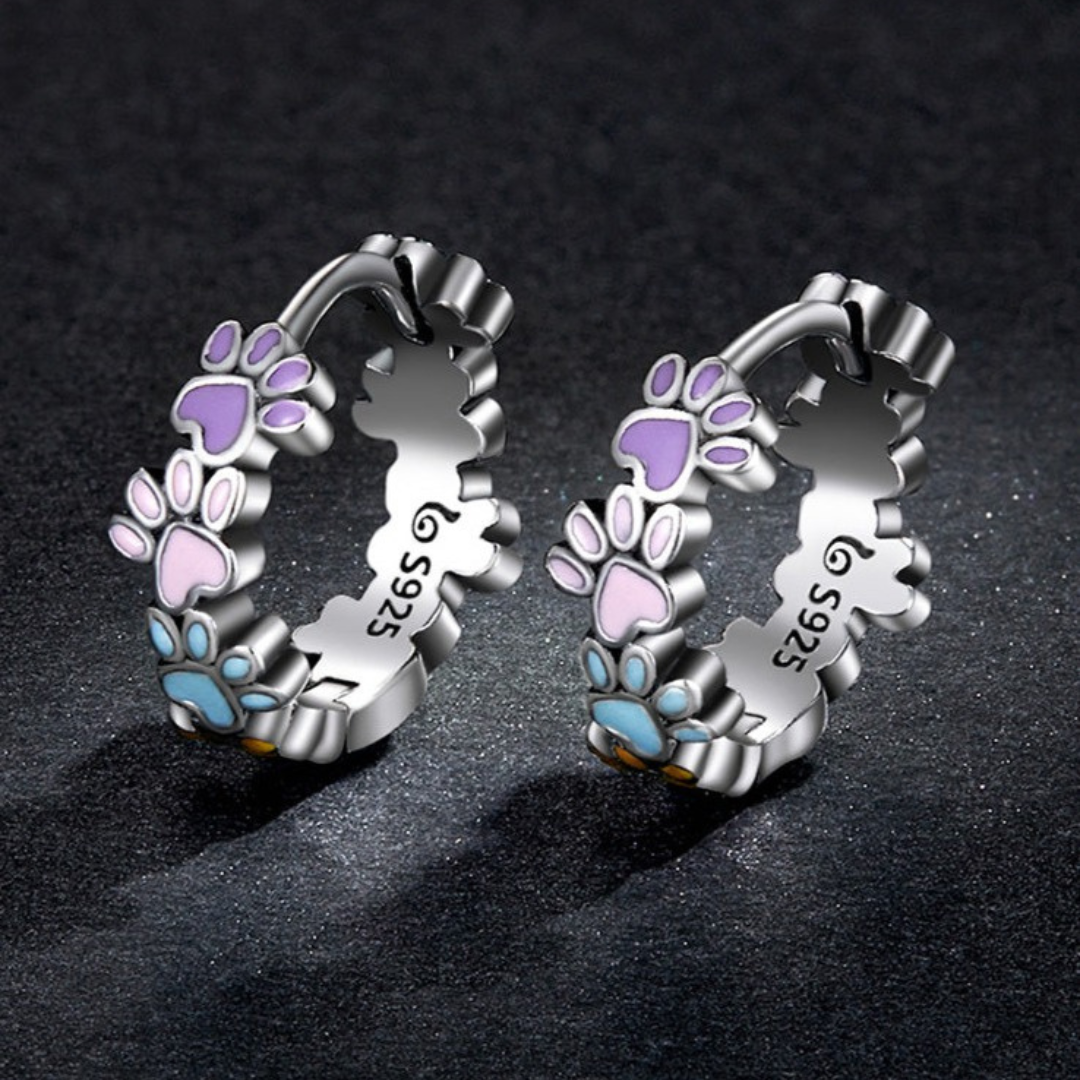 Orecchini Zampe Colorate in Argento Sterling, immagine 5 - Emma e Gemma