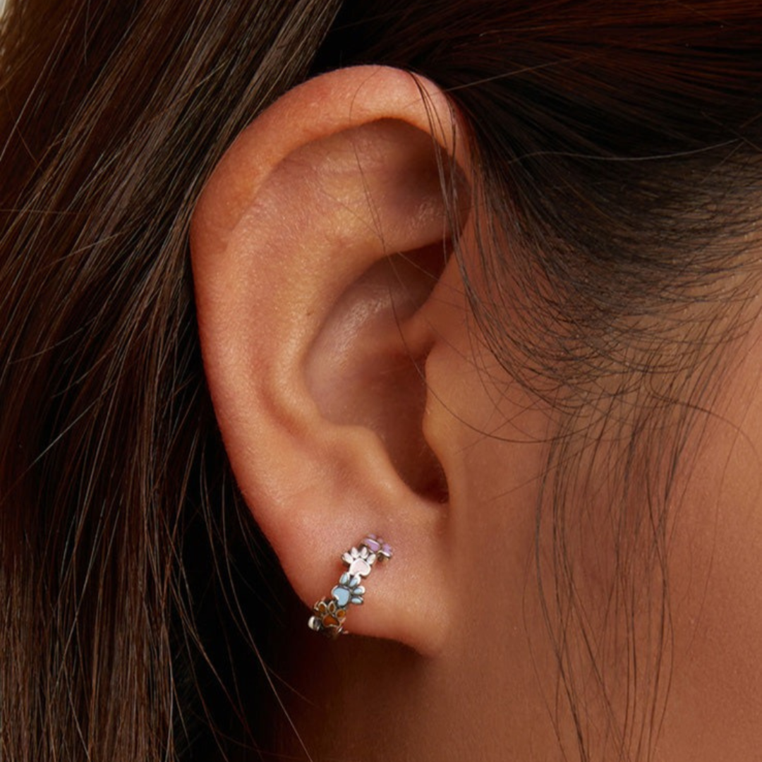 Orecchini Zampe Colorate in Argento Sterling, immagine 6 - Emma e Gemma