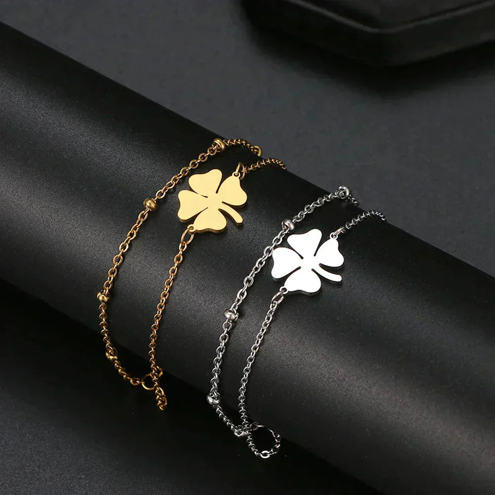 Bracciale Trifoglio in Oro e Argento, immagine 3 - Emma e Gemma