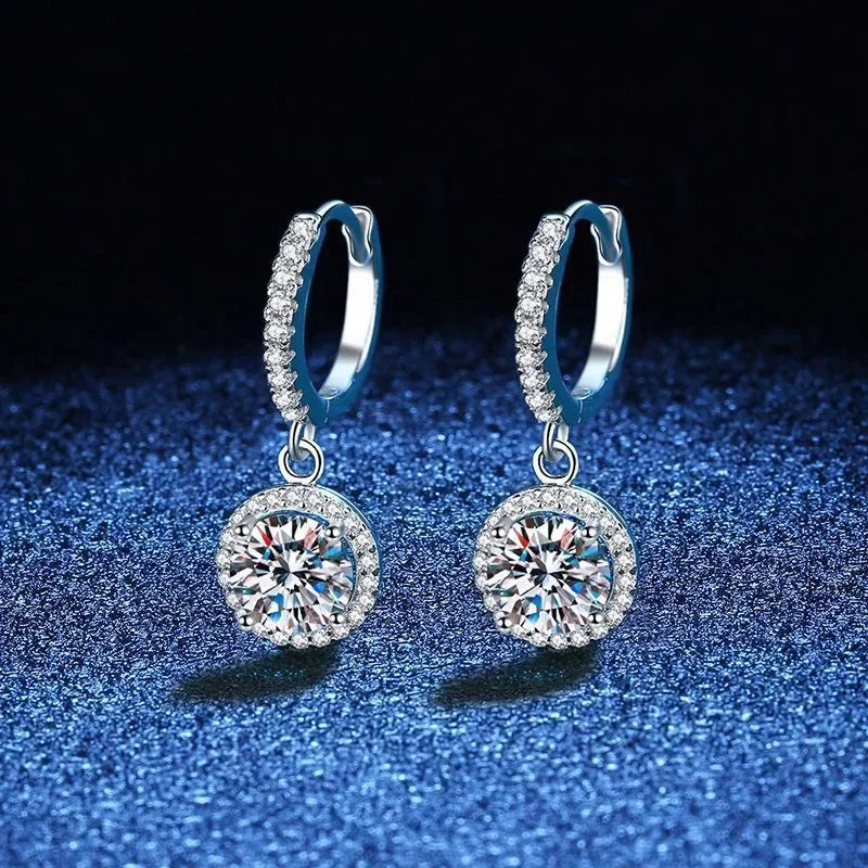 Orecchini in Moissanite da 1 Carato in Argento Sterling, immagine 3 - Emma e Gemma
