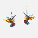 Orecchini Pendenti in Acrilico a Forma di Colibrì – Design di Uccello 2D Luminoso, immagine 2 - Emma e Gemma