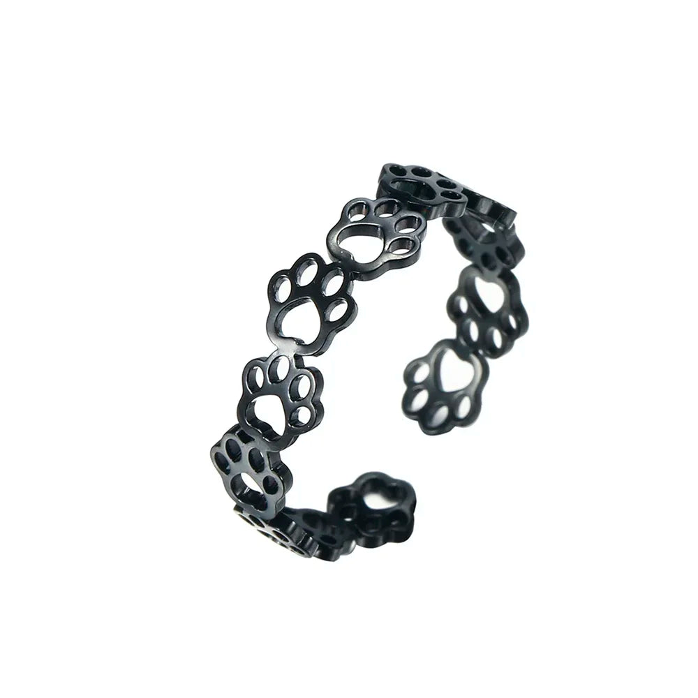 Anello Regolabile con Impronta di Zampa – Realizzato in Acciaio Inossidabile, immagine 7 - Emma e Gemma