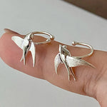Bellissimi Orecchini Clip-On a Forma di Rondine in Argento, immagine 5 - Emma e Gemma