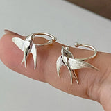 Bellissimi Orecchini Clip-On a Forma di Rondine in Argento, immagine 5 - Emma e Gemma