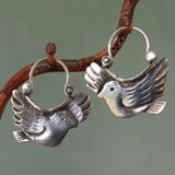 Orecchini Pendenti Ispirati agli Uccelli Boho – Colore Argento - Emma e Gemma