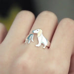 Anello in Argento Sterling 925 a Forma di Bassotto – Misura Regolabile, immagine 6 - Emma e Gemma