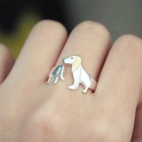 Anello in Argento Sterling 925 a Forma di Bassotto – Misura Regolabile, immagine 6 - Emma e Gemma