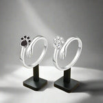 Anello Regolabile in Argento Sterling 925 – Design con Impronta di Mano e Zampa, immagine 2 - Emma e Gemma