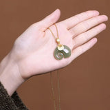 Collana con Pendente di Elefante in Giada Hetian – Catena Placcata in Oro 18K per Donne, immagine 4 - Emma e Gemma