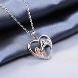 Bellissima Collana con Zircone a Forma di Cuore per Ragazza e Cavallo, immagine 2 - Emma e Gemma