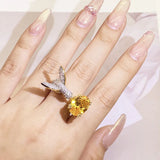 Anello Regolabile in Gemma Colibrì – Zircone, Placcato Oro 14K, immagine 3 - Emma e Gemma