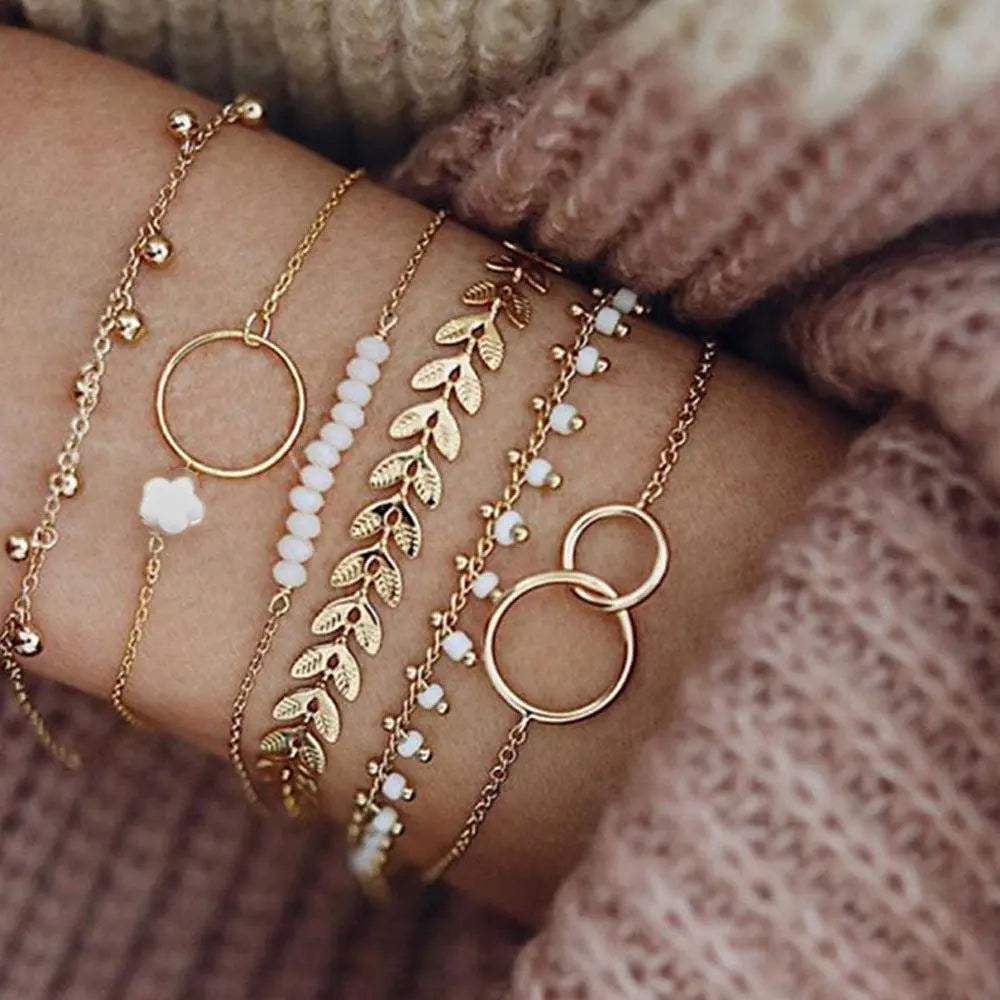Pacchetto di Bracciali Boho in Oro, immagine 2 - Emma e Gemma