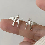 Bellissimi Orecchini Clip-On a Forma di Rondine in Argento, immagine 2 - Emma e Gemma