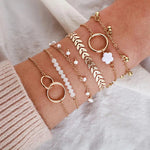 Pacchetto di Bracciali Boho in Oro - Emma e Gemma