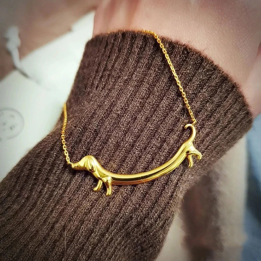 Collana Bassotto Color Oro, immagine 3 - Emma e Gemma